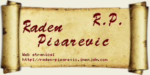 Raden Pisarević vizit kartica